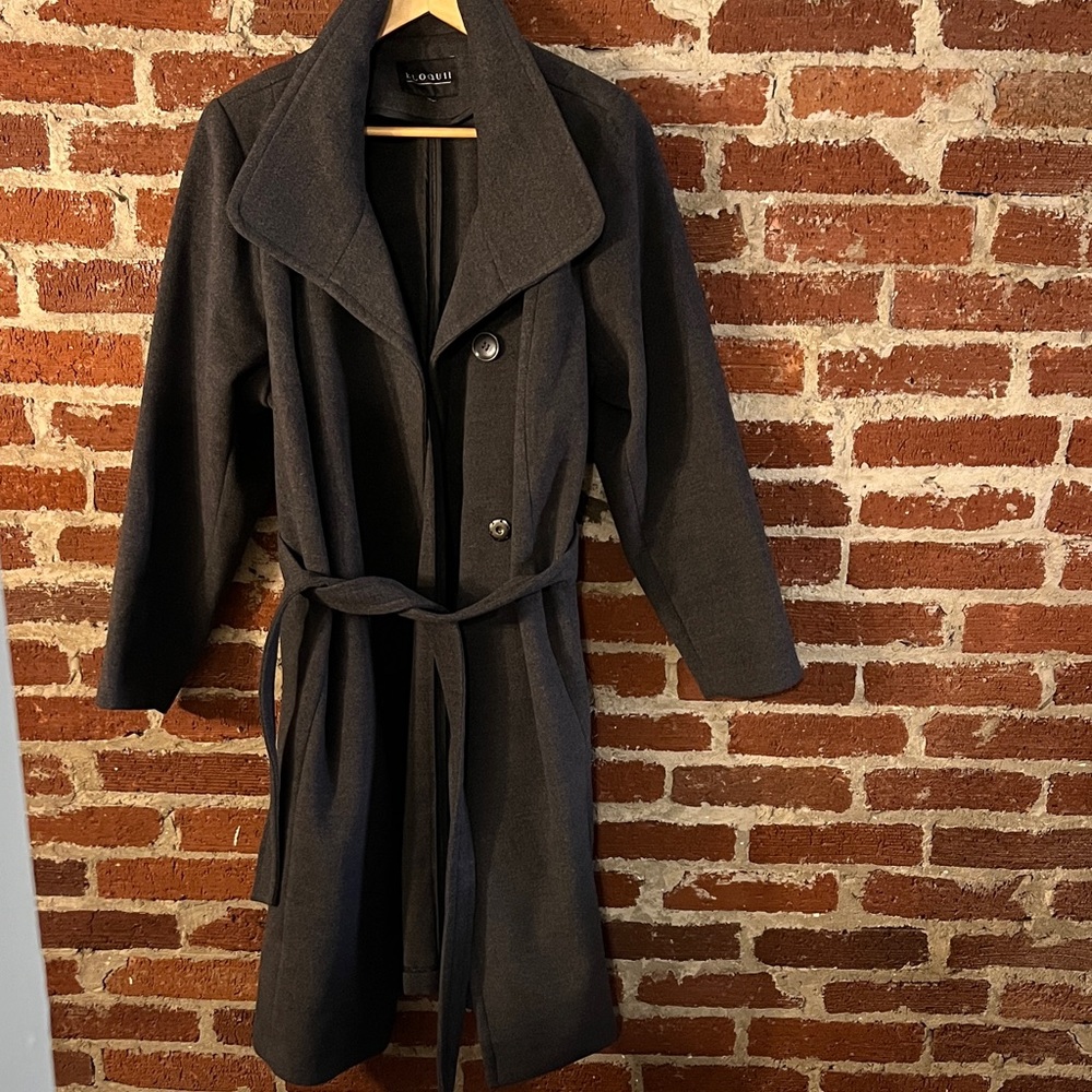 Eloquii Women's charcoal Trench Coat